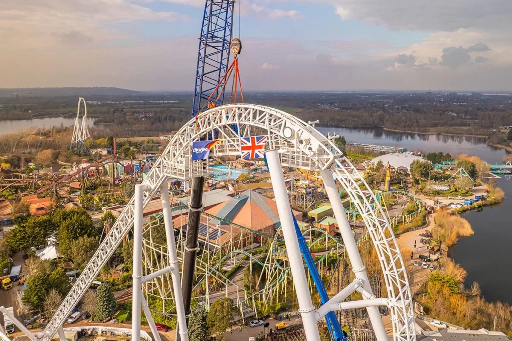 Final Pieces Added to the UK’s Tallest & Fastest Rollercoaster