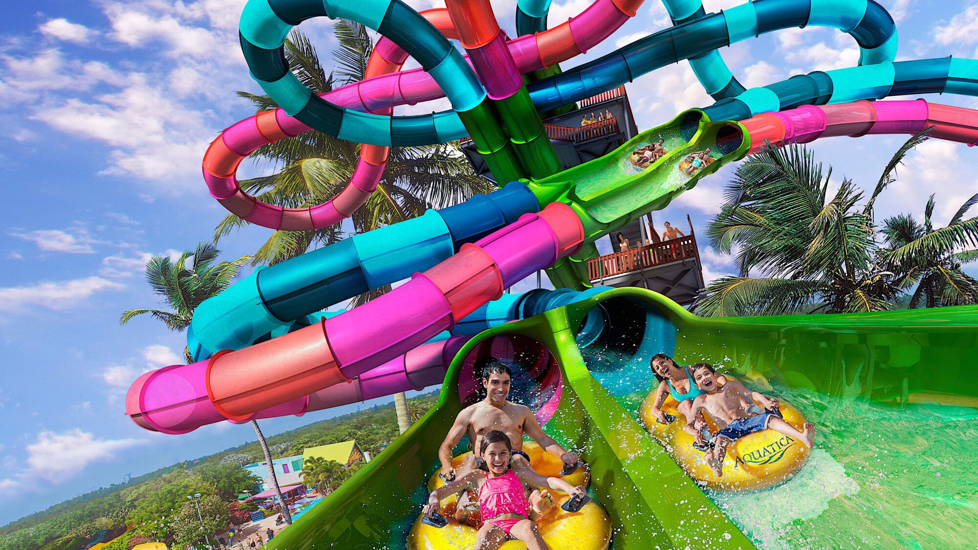 Aquatica launches tallest Dueling Racer