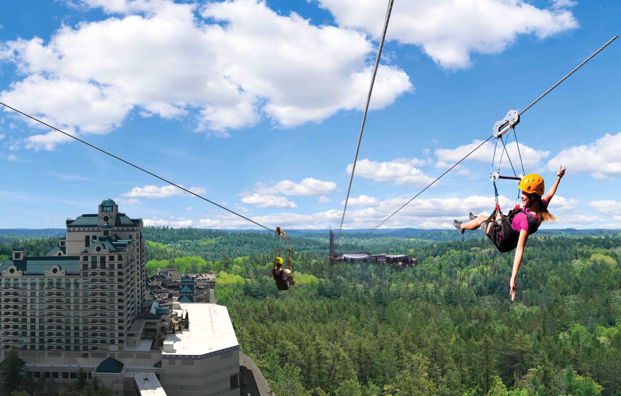 HighFlyer Zipline opens at Foxwoods