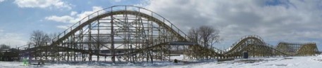Panorama of the out and back looking south 3/11/11