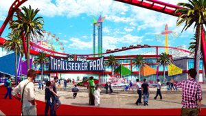 43 Thrill Seeker Park Front Gate Six Flags adds a new park concept for International Markets
