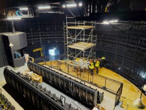 8 Theater interior under construction Flying Theater coming to Pigeon Forge