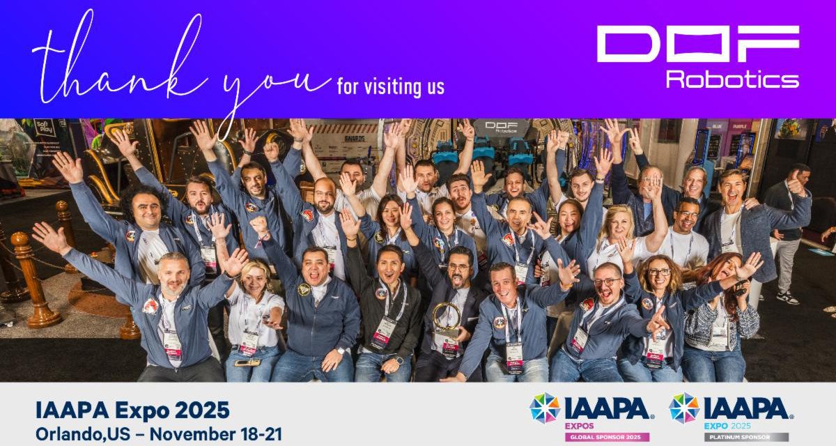 DOF Robotics thanks delegates for witnessing its big reveals at IAAPA Expo 2025