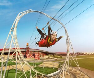 Ferrari World Abu Dhabi Zip Line Ferrari World Abu Dhabi to launch thrilling Roof Walk and Zip Line experiences on 5 November