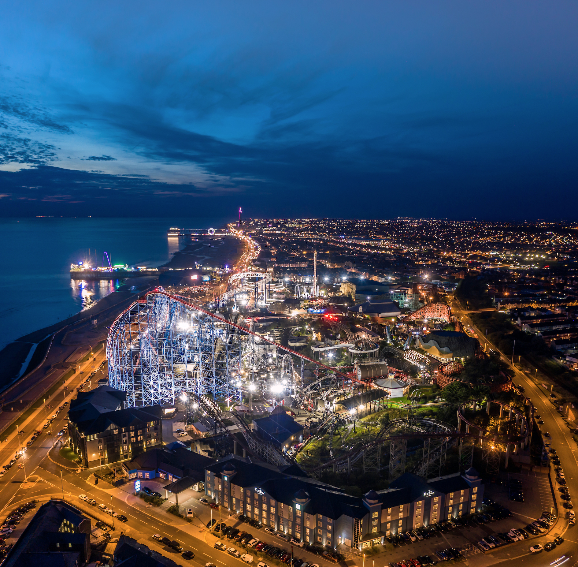 Late Night Riding at Blackpool Pleasure Beach