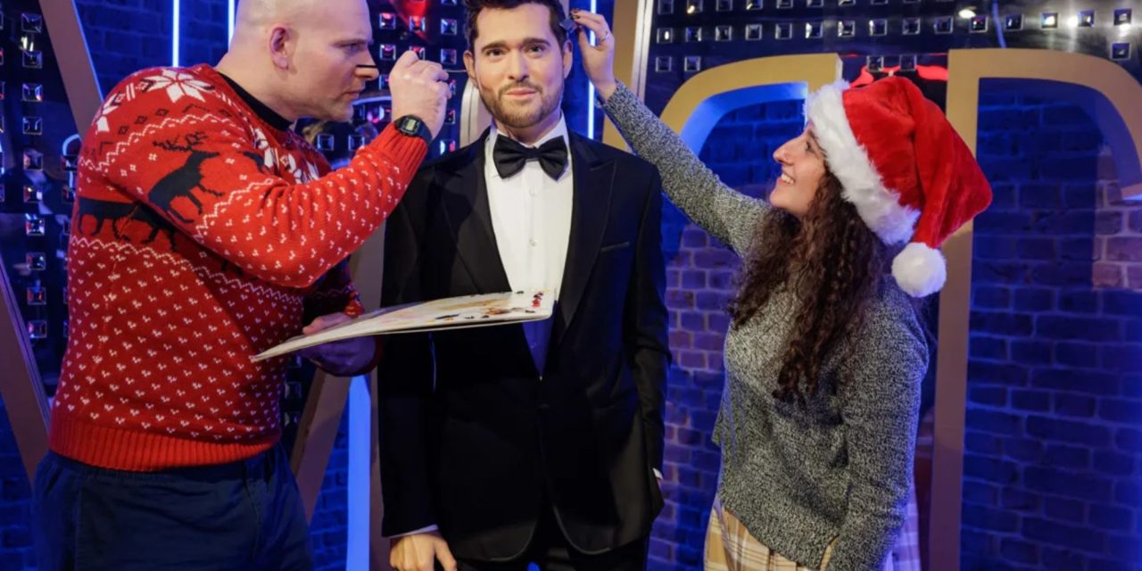 Madame Tussauds London team spotted getting Michael Bublé figure ready for Christmas