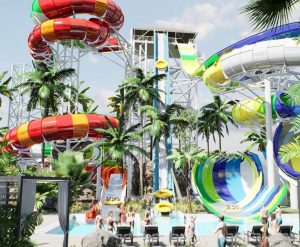 Thermas dos Laranjais Olimpia Brazil Nacoes slide tower render 002 Outstanding 2024 Projects to Open Across the Globe for WhiteWater