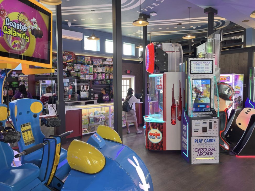 Sacoa installation at Carousel Arcade on Mackinac Island