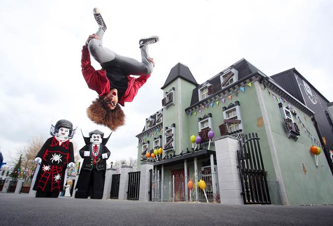 Jordan & Perri of Diversity go topsy-turvy for new ride at The Legoland Windsor Resort