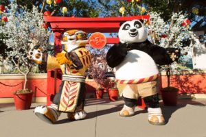 universal year of the dog Tigress and Po Lunar New Year 2018 at USH Universal Studios Hollywood celebrates the Year of the Dog